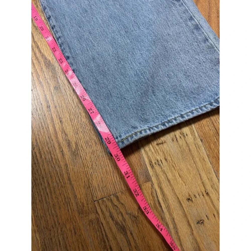 Levis 501 Jeans Men 38x30 Light‎ Blue Wash Denim Button Fly